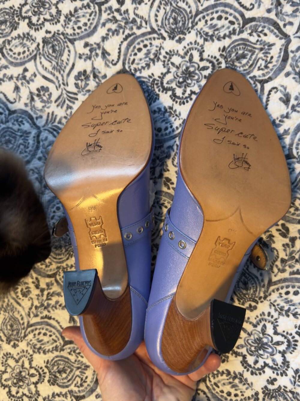 Fluevog Damsel Lara in pearlized Blue - Picture 4 of 4